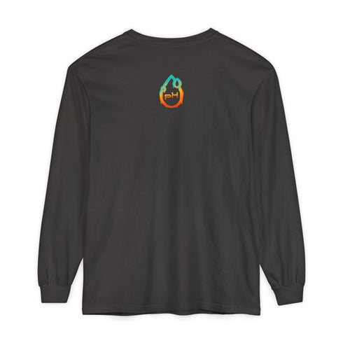 Namaste (Front design) - Unisex Garment-dyed Long Sleeve T-Shirt
